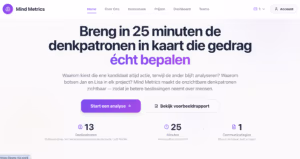 Mind metrics brengt de belangrijkste metaprogramma's in kaar